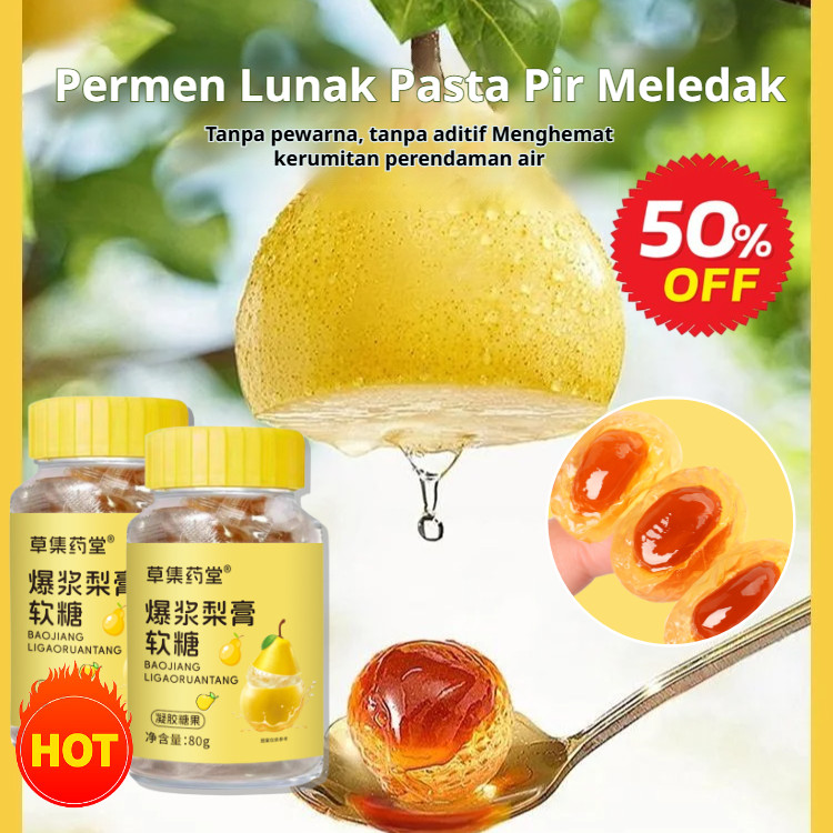 

⭐ Sale⭐✅100%Asli/PoppingCiPearThroat&LungSoftCandy/PermenKaretTenggorokan/PastaPirPermenLunak/CandyJellyGummies/MenenangkanTenggorokan/BersihkanParu-Paru/NoBrewing/CrystalCandy/PirJeliLunak/PermenRasaMintParu-Paru/Promosi/COD