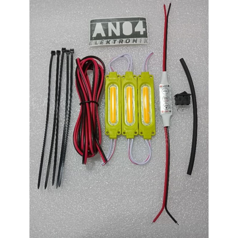 PAKET LAMPU KOLONG MOTOR MODUL KEDIP SUPER LENGKAP LAMPU VARIASI MOTOR MOBIL