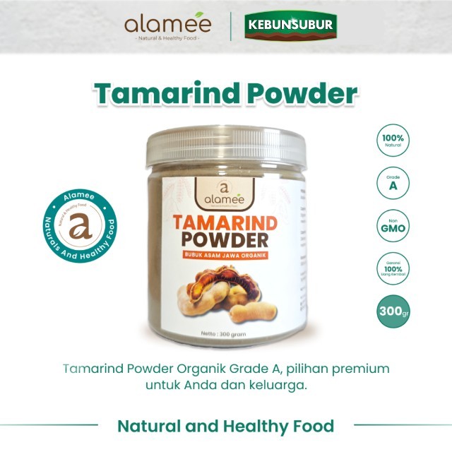 

ALAMEE Bubuk Asam Jawa Tamarind Seasoning Poweder Murni Tanpa Campuran Bumbu Masakan Dapur 300gr kebunsurbur