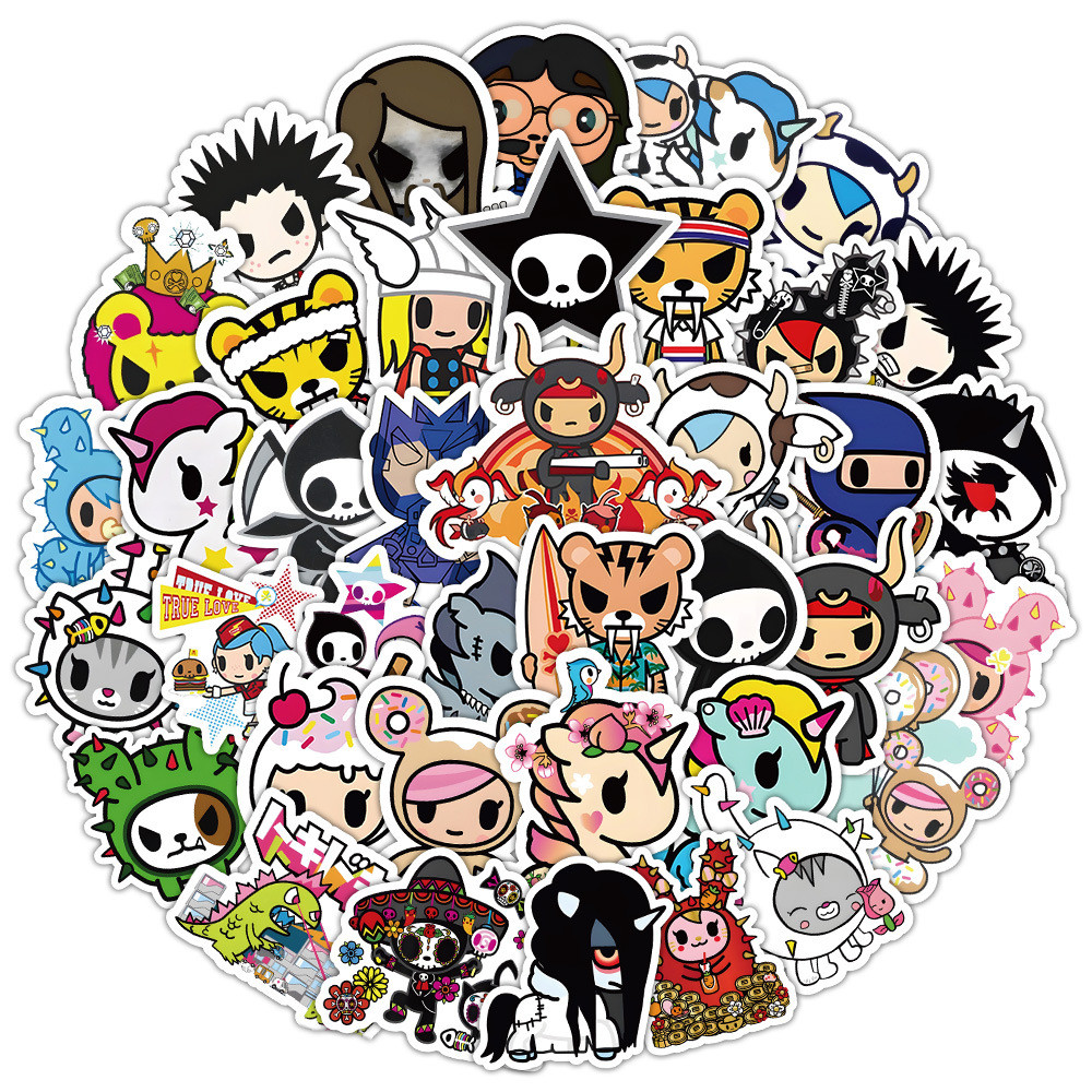 

10/53Pcs Toki-doki Stickers Laptop Phone Decoration Suitcase Scrapbooking Laptop Phone Stationery Cool Kid 2024