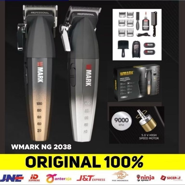 Clipper W-Mark Wmark Hair Clipper Professional Rechargeable ALAT CUKUR ELEKTRIK NG 222 - NG 2038 - N