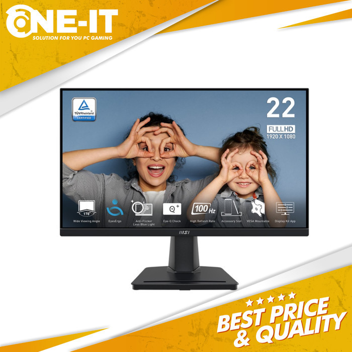 MONITOR MSI PRO MP225V 22 inch FHD VA 100Hz 1ms HOME OFFICE GAMING