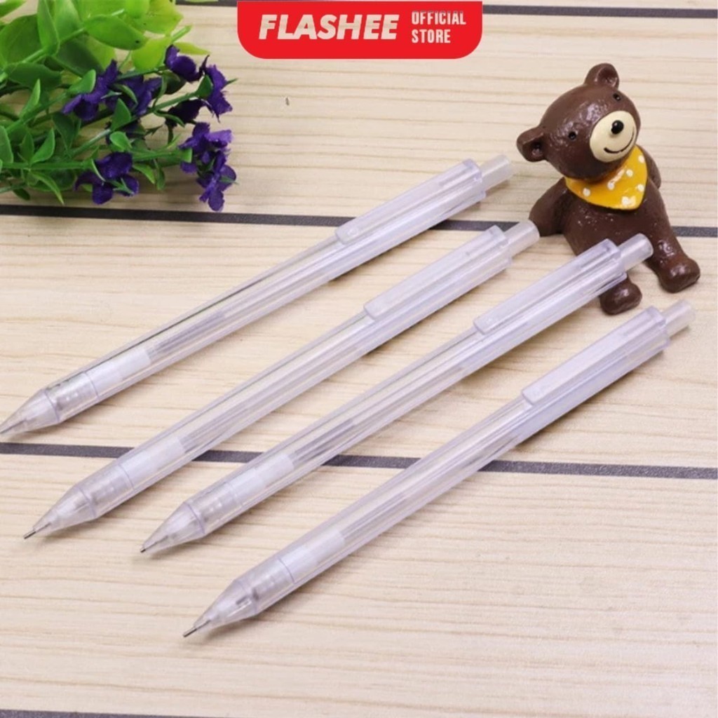 

Pensil Mekanik Transparan 0.5 mm Aesthetic Korean Muji Style Mechanical Isi Ulang