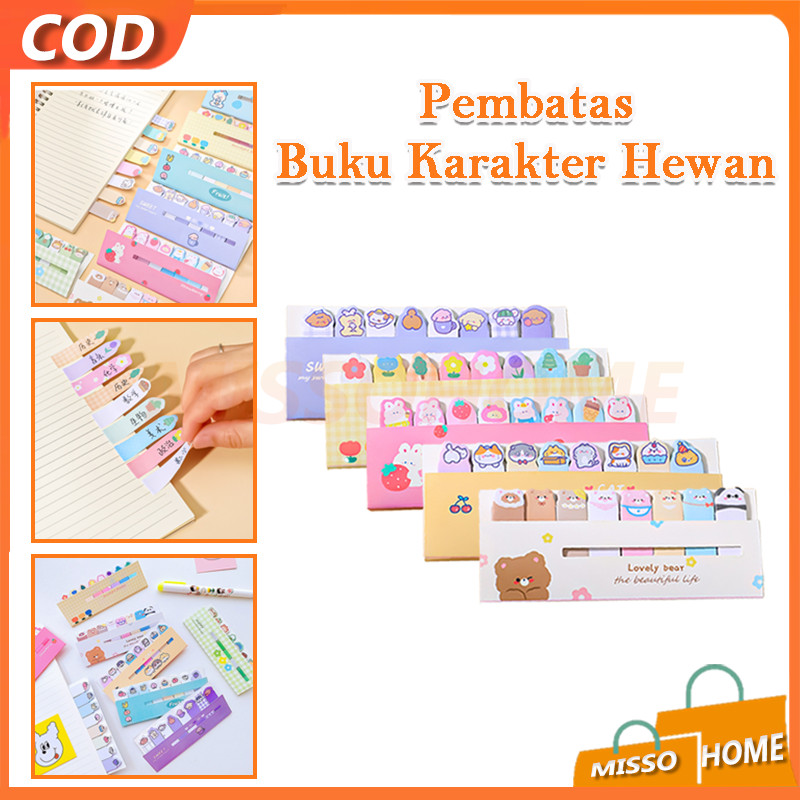 

Karakter 8IN1 Tempelan Kertas Catatan 120 Lembar / Pembatas Buku Karakter Hewan / Keras Memo Tempel Kertas Catatan 120 Lembar /Hewan Lucu Penanda Buku