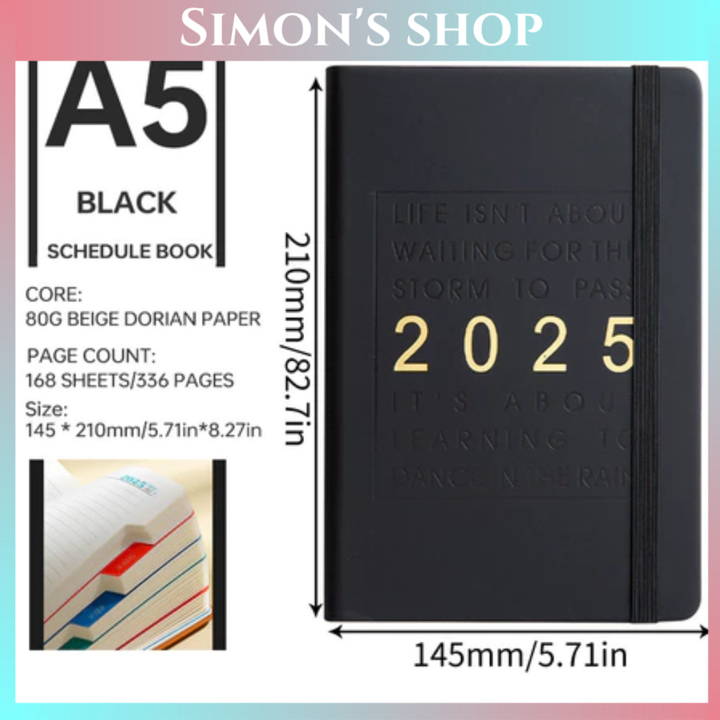 

A5 Weekly Monthly Planner 2025 - Notebook Multifungsi Kantor/Sekolah | Buku Harian + Jadwal & Alat Tulis Profesional