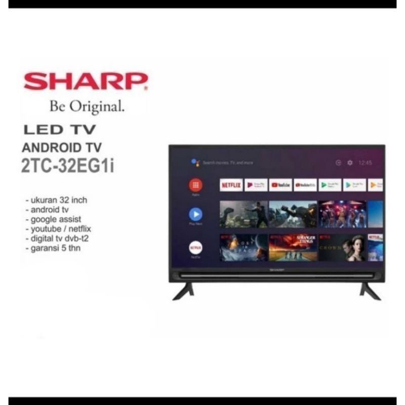 TV LED Sharp 32 Inch Android 11 GoogleTV 2T-C32EG1i / 32EG1i / 32EG