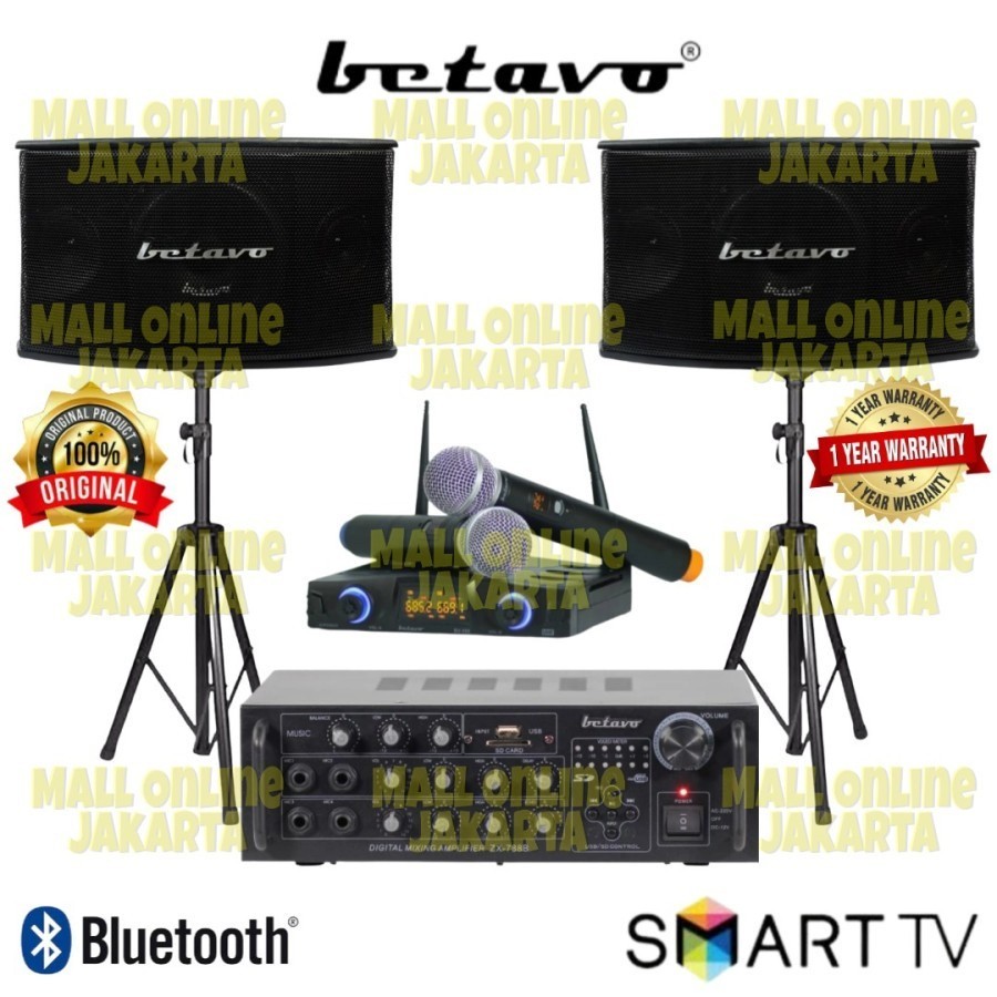 PROMO TERAKHIR- Paket karaoke betavo 10 inch sound system fullset merk betavo - A