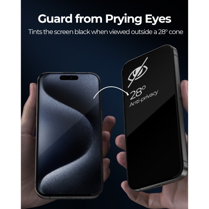 AUKEY iPhone 15 Series PriviShield Privacy Tempered Glass SP-YS10 - iPhone 15