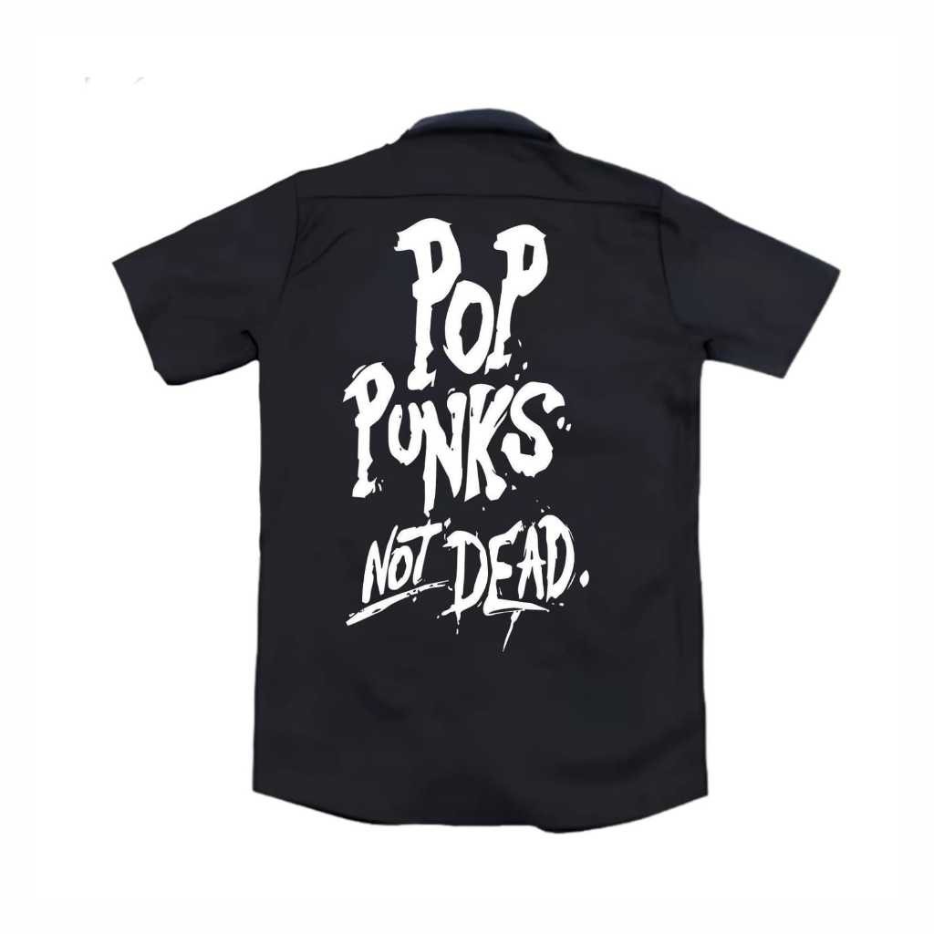 Vinsmokey - Kemeja PDH - Workshirt - POP PUNK NOT DEAD - PDH POP PUNK - Pakaian pria - Pakaian wanit