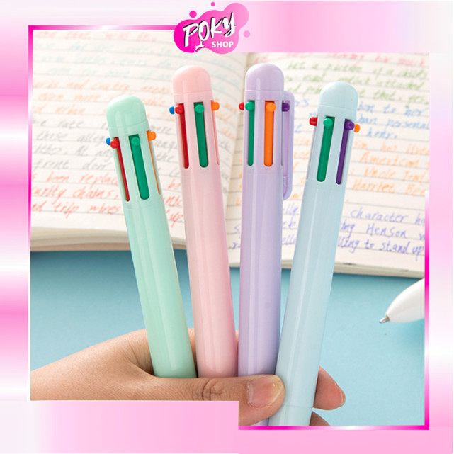 

POKY - S5979 Pulpen Warna Mekanik Pastel Color / 6 In 1 Warna Pulpen Multicolor / Pulpen Warna Warni / Pulpen Sekolah Multicolor