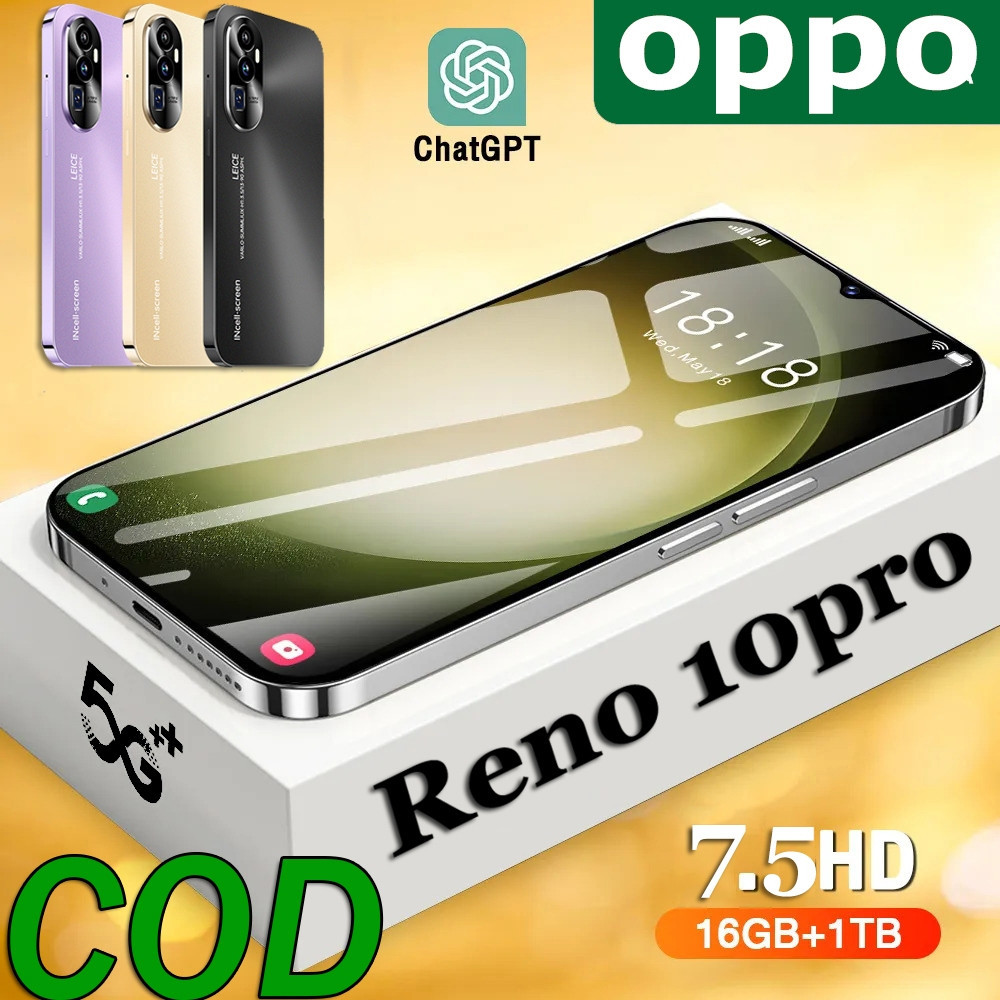 【Bisa COD】HP murah Reno 10 Pro Dual Card SIM Smartphone Android 12GB RAM+512GB ROM HD Kamera Jaminan Kualitas Original Siswa Belajar Ponsel Handphone | hp reno 8| reno 7| reno 6| reno 9|