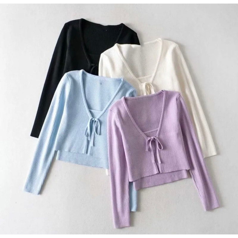 CARDIGAN TOP SET / PLUMOSA CARDIGAN SET