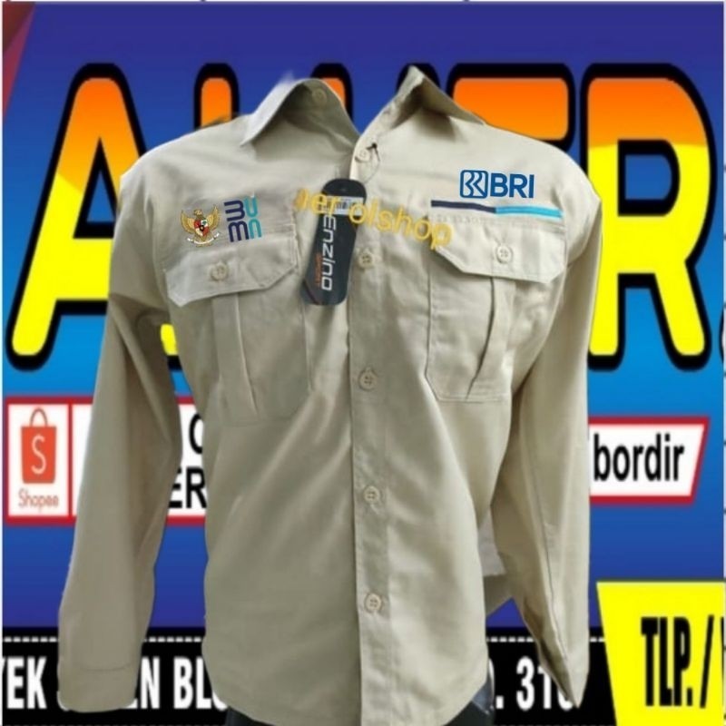lengan panjang kemeja Bank BRI seragam bank BRI baju Bank BRI kemeja BUMN terbaru baju BUMN baju ban