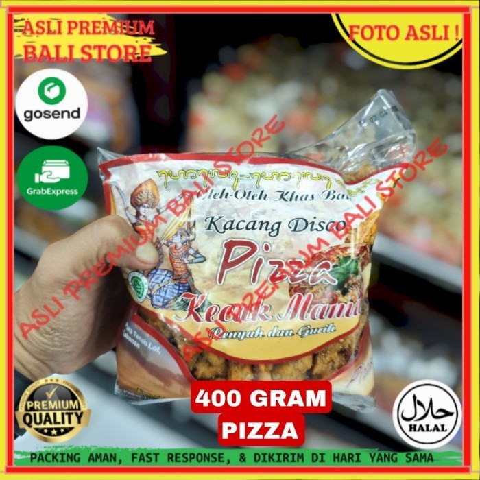 

OLEH OLEH MAKANAN CEMILAN CAMILAN SNACK KULINER KHAS ASLI ORI ORIGINAL BALI KACANG DISCO PIZZA 400 GRAM GR