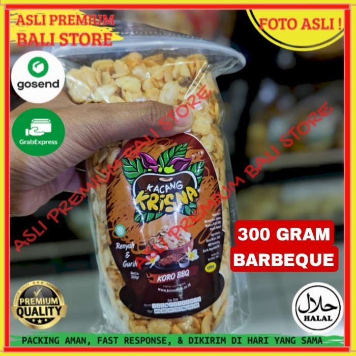 

OLEH OLEH MAKANAN CEMILAN CAMILAN SNACK KULINER KHAS ASLI ORI ORIGINAL BALI KACANG KORO BARBEQUE 300 GRAM GR