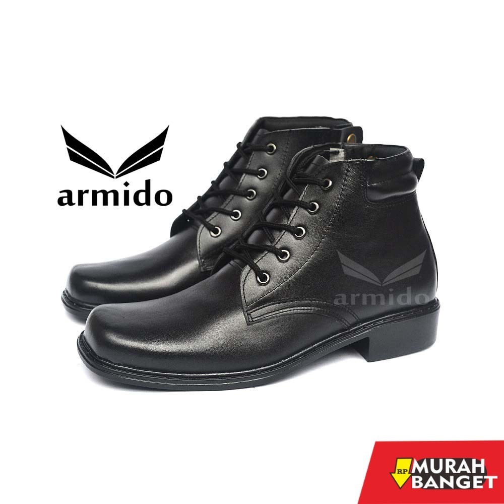 Sepatu pdh- SEPATU PDH KULIT ASLI TALI TNI POLRI SECURITY SATPAM