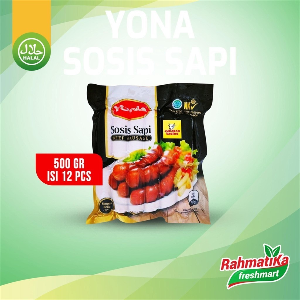 

Yona Sosis Sapi / Beef Sausage 500 gr Isi 12