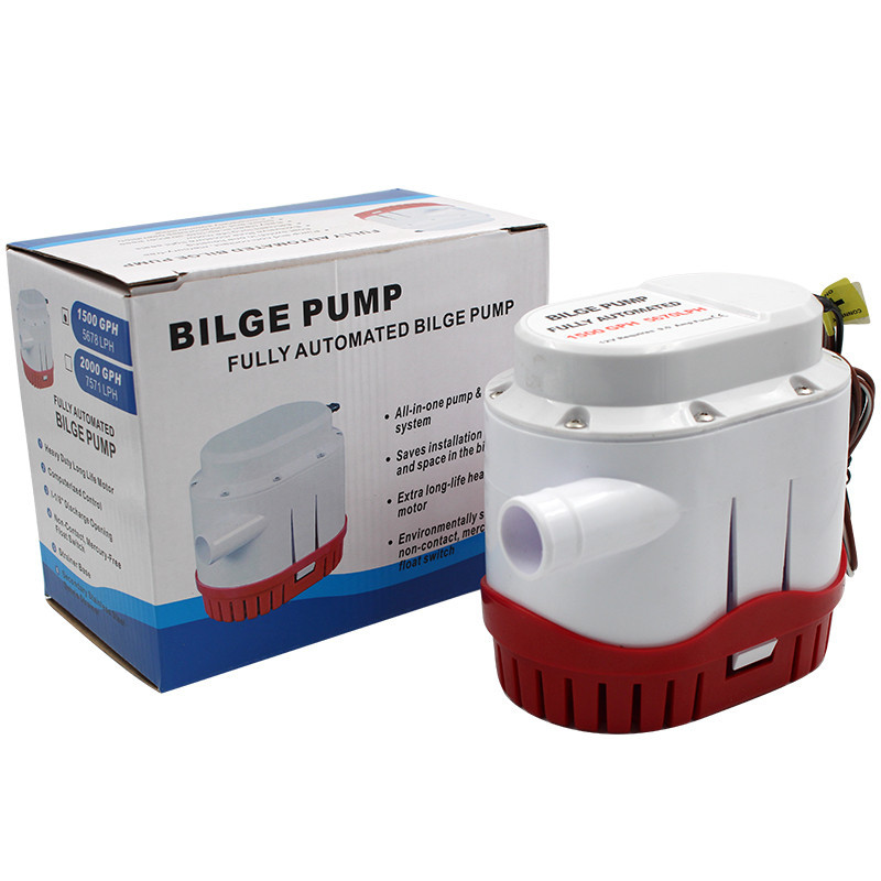 Boat Automatic Bilge Pump 12V 1500GPH Marine Water Pump