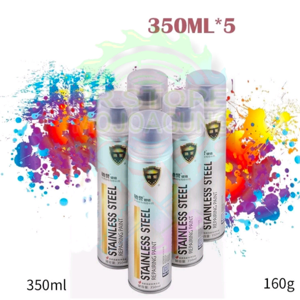 Cat Semprot Krom 350 ML - Warna Krom Cat Logam Otomotif