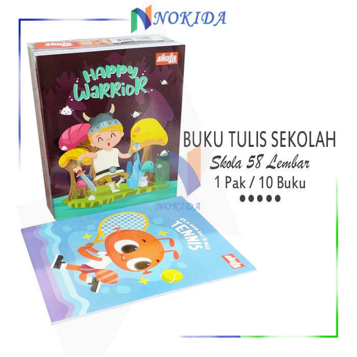 

Nokida Buku Tulis Skola [58 Lembar/1 Pack] / Buku 1 Pak Motif Untuk Anak Perempuan Atau Laki Laki / Buku Sekolah Pendek A5 Tebal