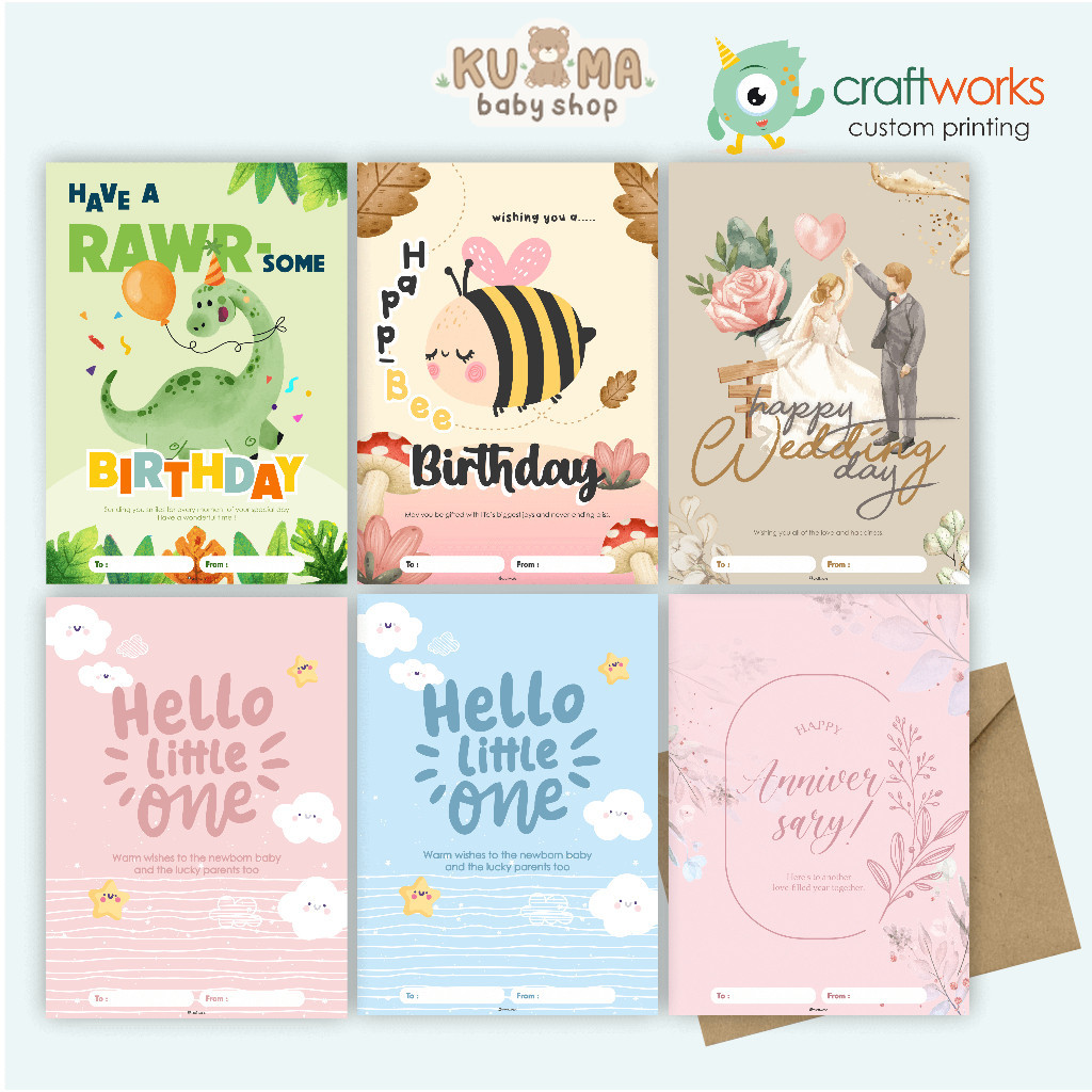

KARTU UCAPAN JUMBO + AMPLOP | ULANG TAHUN | BABY BORN