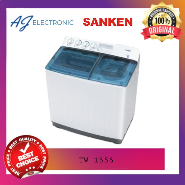 MESIN CUCI SANKEN TW 1556 / 2 TABUNG 14 KG