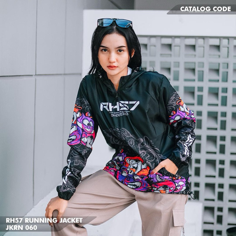RH57 JAKET RUNNING JKRN 060 || JAKET PRIA / JAKET WANITA | Hitam