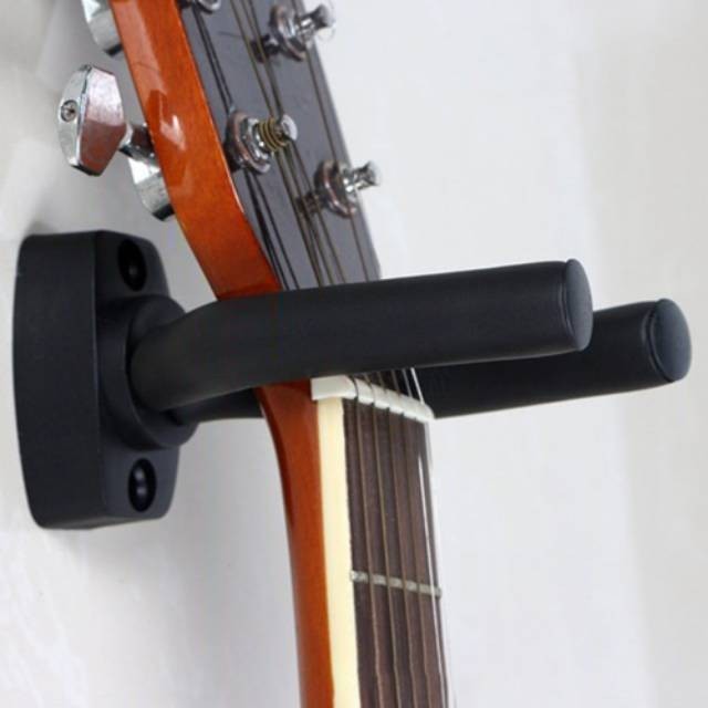 Stand Wall Guitar Black / Dudukan Gitar Gantung Tembok
