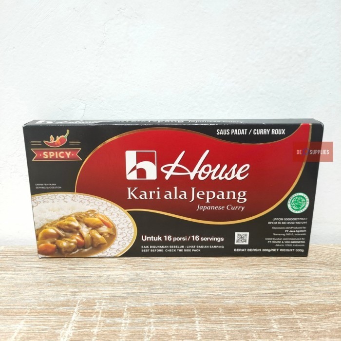 

[Bumbu Instan] House Kari ala Jepang 300gr (16porsi) - Saus Padat Kari Curry Roux - Spicy