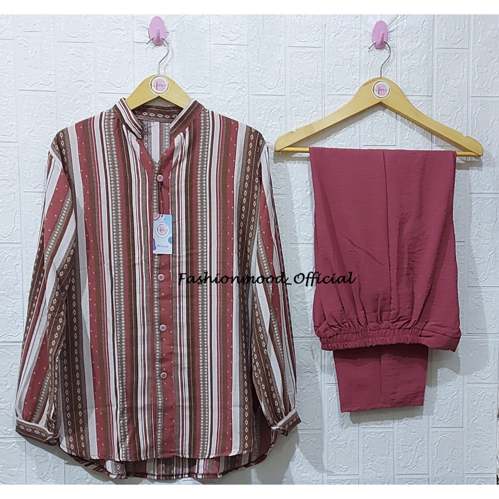 ONE SET RAYON CRINKLE AIRFLOW SETELAN // SETELAN RAYON CRINKLE AIRFLOW // DRESS RAYON // SETELAN RAY