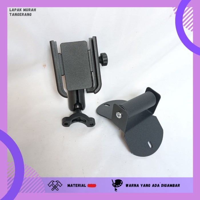 PAKET HOLDER HP BREKET BRACKET GPS HOLDER HP MOTOR YAMAHA NMAX NEW COVER STANG MOTOR NMAX BARU HOLDE