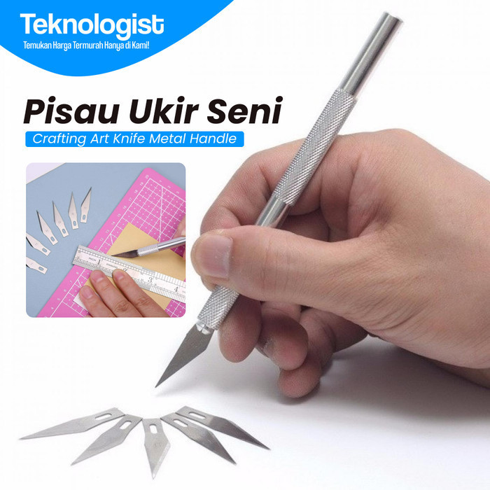 

Pisau Ukir Seni Hobby Crafting Art Knife Metal Handle