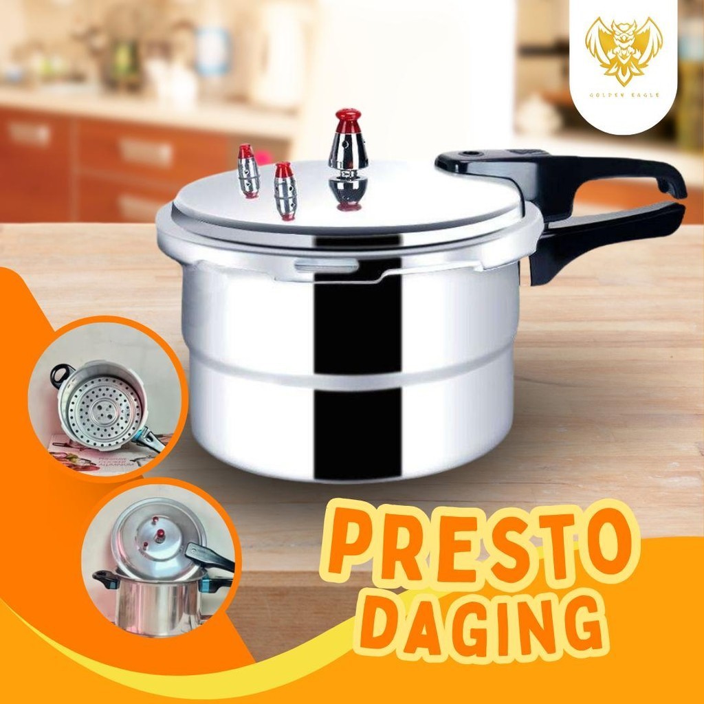 JSS - Panci Presto Alumunium Tebal Panci Rebus Daging Presto Gagang Tahan Karat