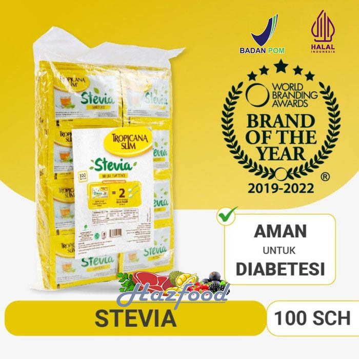 

Gula Tropicana Slim Stevia 100 Sachet (2,6 Gr) Gula Diet