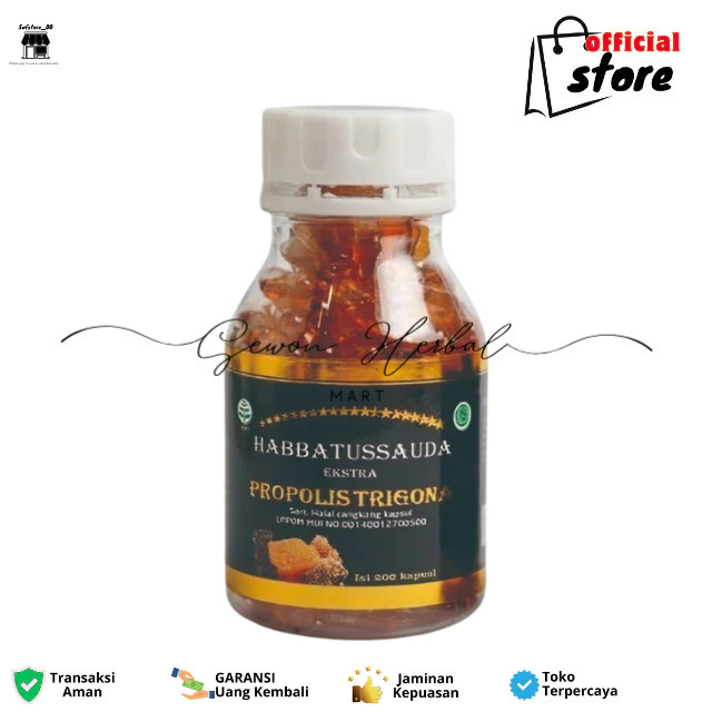 Habbatussauda Oil plus Propolis Trigona isi 100 Kapsul Jogja Natural Herbal