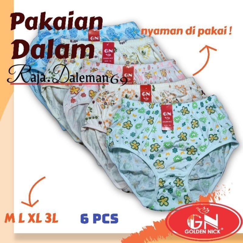 GOLDEN NICK SA 16 / CD GOLDEN NICK KARET BESAR / CELANA DALAM GOLDEN NICK MOTIF 6 PCS