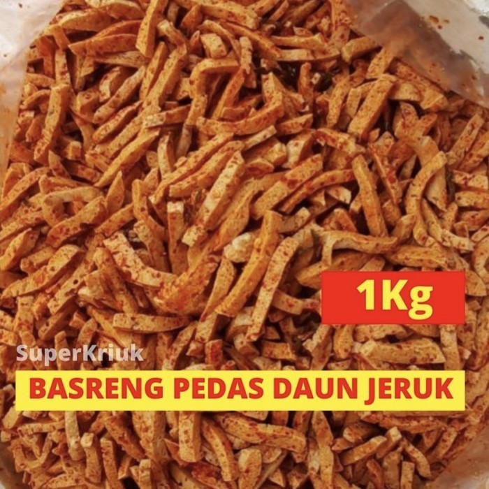 

ST BASRENG 1 KG | BAKSO GORENG PEDES | ORIGINAL DAUN JERUK - Basreng Pedas, 1 Kg