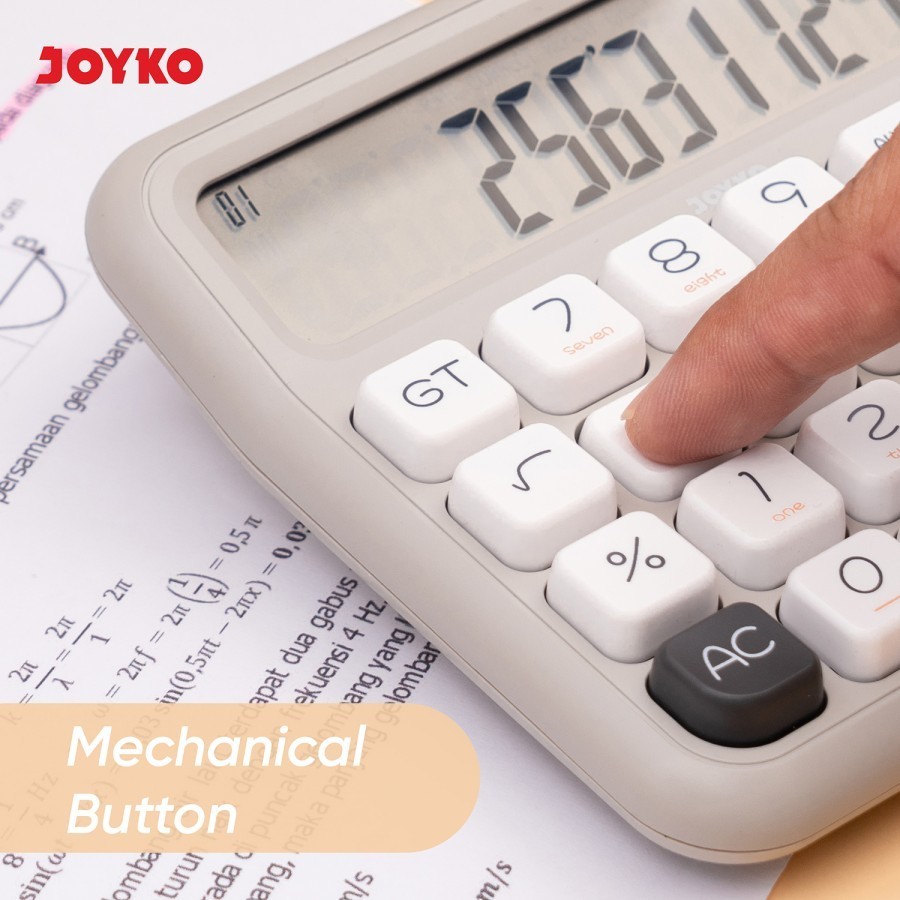 

HJK Kalkulator JOYKO CC 63BCO - Calculator Check & Correct Cek Ulang 12 Digit Layar LCD Besar