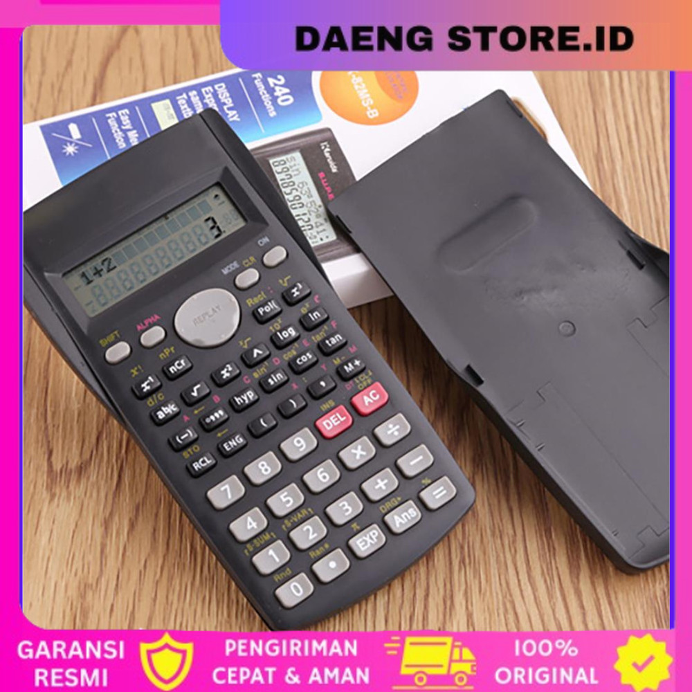 

DEXIN Kalkulator Elektronik Scientific Calculator - KK-82MS Kalkulator Alat Hitung Kalkulator Ilmiah 240, Kalkulator Fungsi-COD