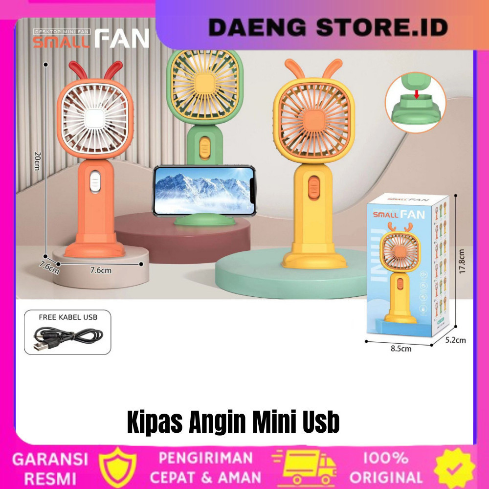 Kipas Angin Mini Usb Small Fan Kipas Genggam Kartun Mini / Kipas Portabel Lucu / Kipas Desktop Mini 