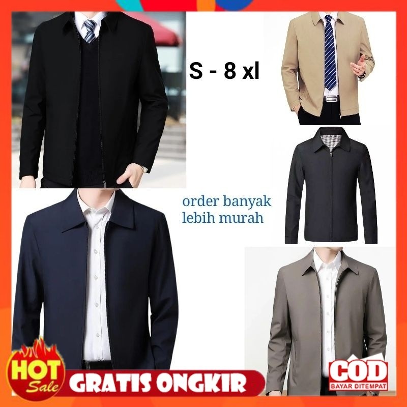 BAHAN HALUS ADEM TEBAL / semi jas pria ukuran jumbo besar jaket formal pria ukuran big size