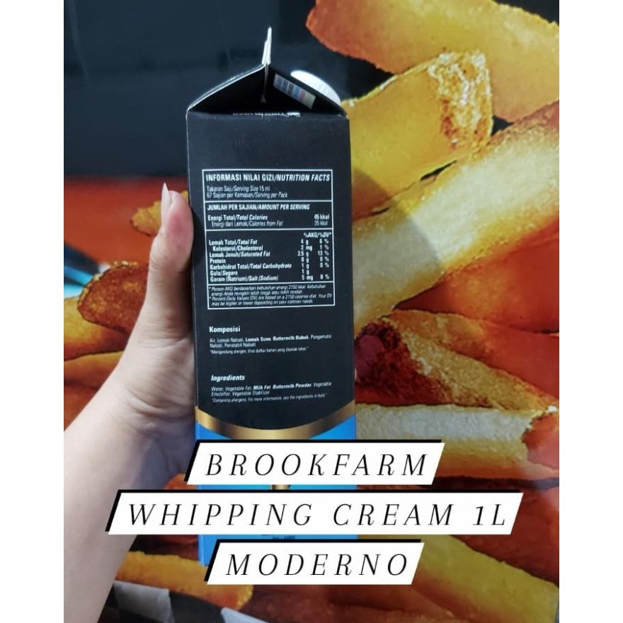 

BROOKFARM WHIPPING CREAM 1000 ML - BROOKFARM WHIPPING CREAM 1 LITER