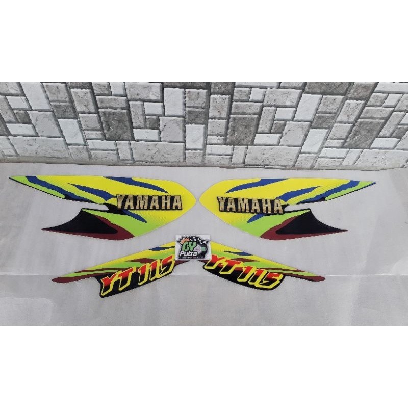 Stripping Sticker Yamaha Yt 115 Set Emblem Yamaha Kualitas Bagus