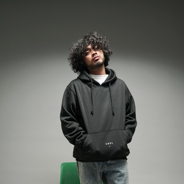 UNKL347 Jacket Hoodie Black Model Simpel Bahan Fleece ZOOP