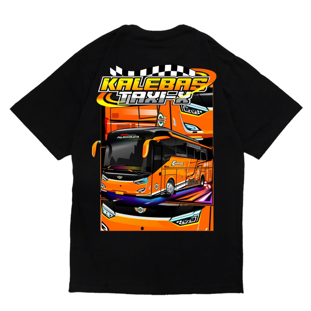 KAOS TERBARU - Kaos Bus Kalebas Taxi X - T-shirt Kata Kata - Baju Keren - Kaos Anak Bus Mania Lucu -