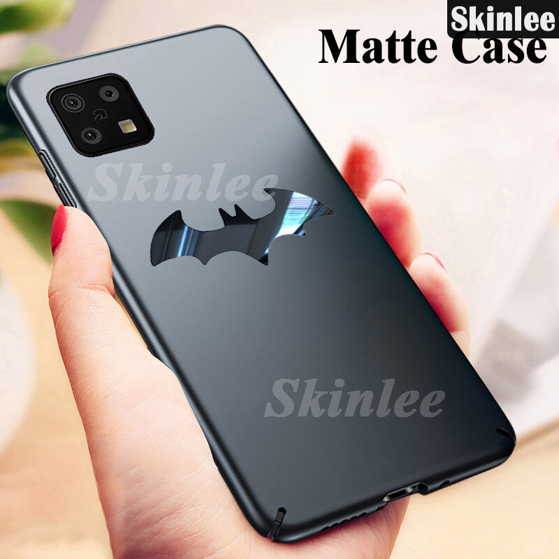 Phone Case Sharp Aquos Sense6 6S Case Luxury Frosted Matte Back Slim Metal Bat man Non-slip Protecti