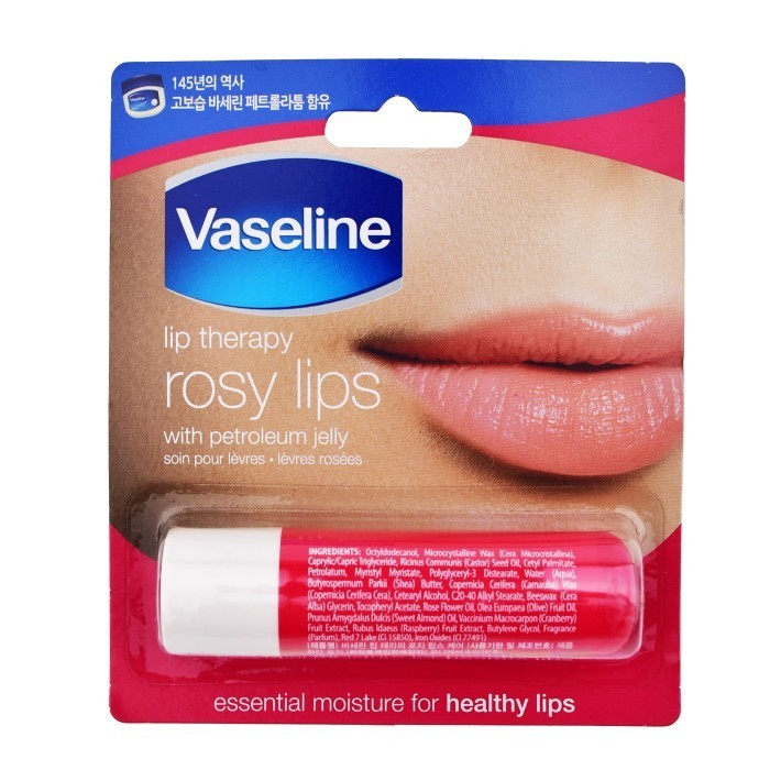 ✨BEST✨ -VASELINE ROSY LIPS LIP BALM STIK THERAPY 100% ASLI LIPSTIK PELEMBAB