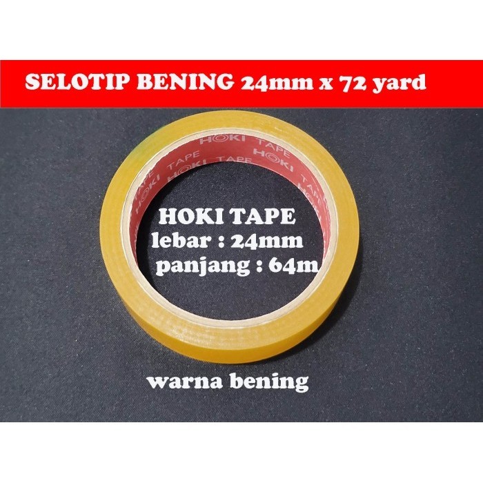 

LG09 Lakban Bening 24mm x 72 yard ( 64m ) - 1 inch - selotip isolasi tape