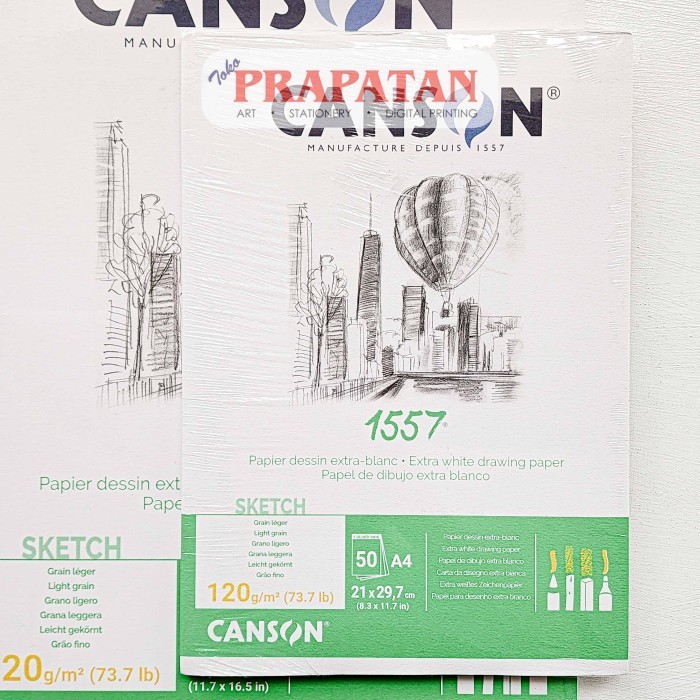 

DS99 Canson Sketchbook 1557 Drawing Paper 120gsm | Buku Gambar - A4