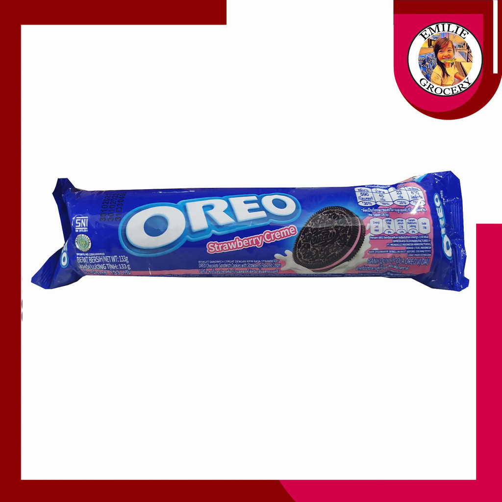 

Oreo Roll Biskuit Strawberry Stroberi 133gram 133 gram (ex 137gram 137 gram)